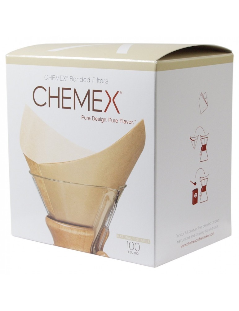 Filtres papier naturel pour cafetières Chemex®  6 à 8 tasses