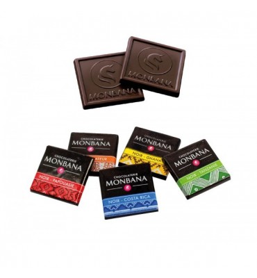 Coffret de 50 Carré de chocolats "Pures Origines "