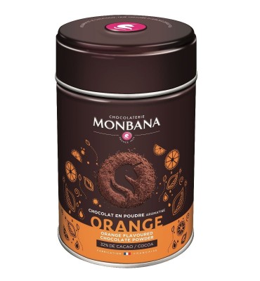 Chocolat en poudre aromatisé Orange en boîte de 250g