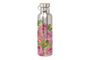 Bouteille inox double paroi isotherme 750 ml Grosses roses