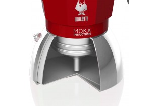Bialetti - Cafetière italienne rouge Moka + 4 tasses Handleless