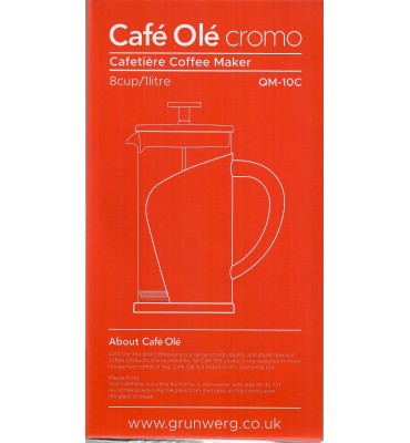 Cafetière à piston Café Olé Cromo 8 tasses