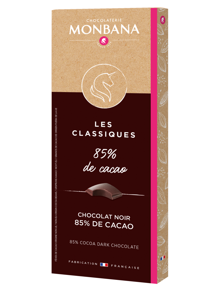 Tablette de Chocolat Noir 85% de Cacao Monbana