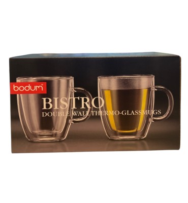 Lot de 2 Mug en Verre Double Paroi 30 cl Bodum