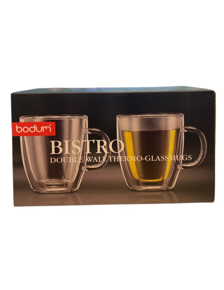 Lot de 2 Mug en Verre Double Paroi 30 cl Bodum