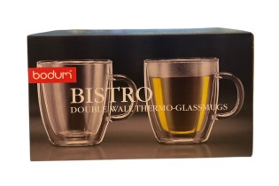 Lot de 2 Mug en Verre Double Paroi 30 cl Bodum